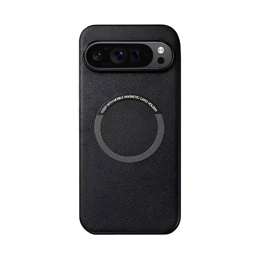 Buy Caseles Magnetic Litchi Leather Shockproof Case for Google Pixel – ADAM at Caseles-Google Pixel 9 Pro XL, Black