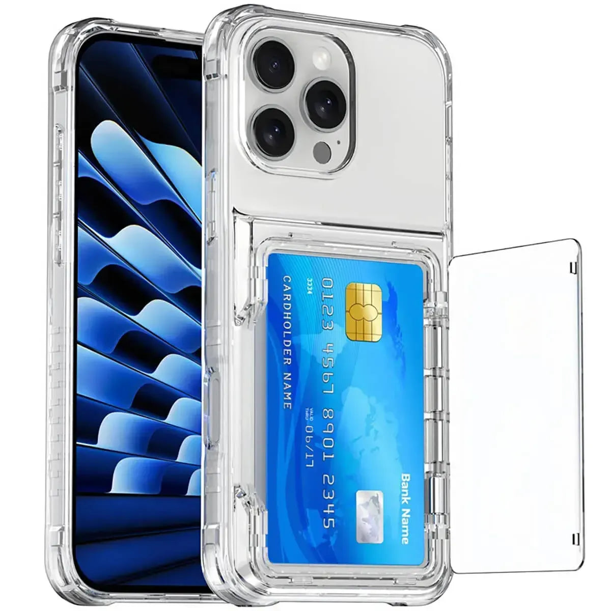 Buy Clear Magnetic Phone Case with Detachable Card Wallet – Holds 3 Cards, Shows Off Your Phone, at Caseles-iPhone 16 Pro Max, Black
