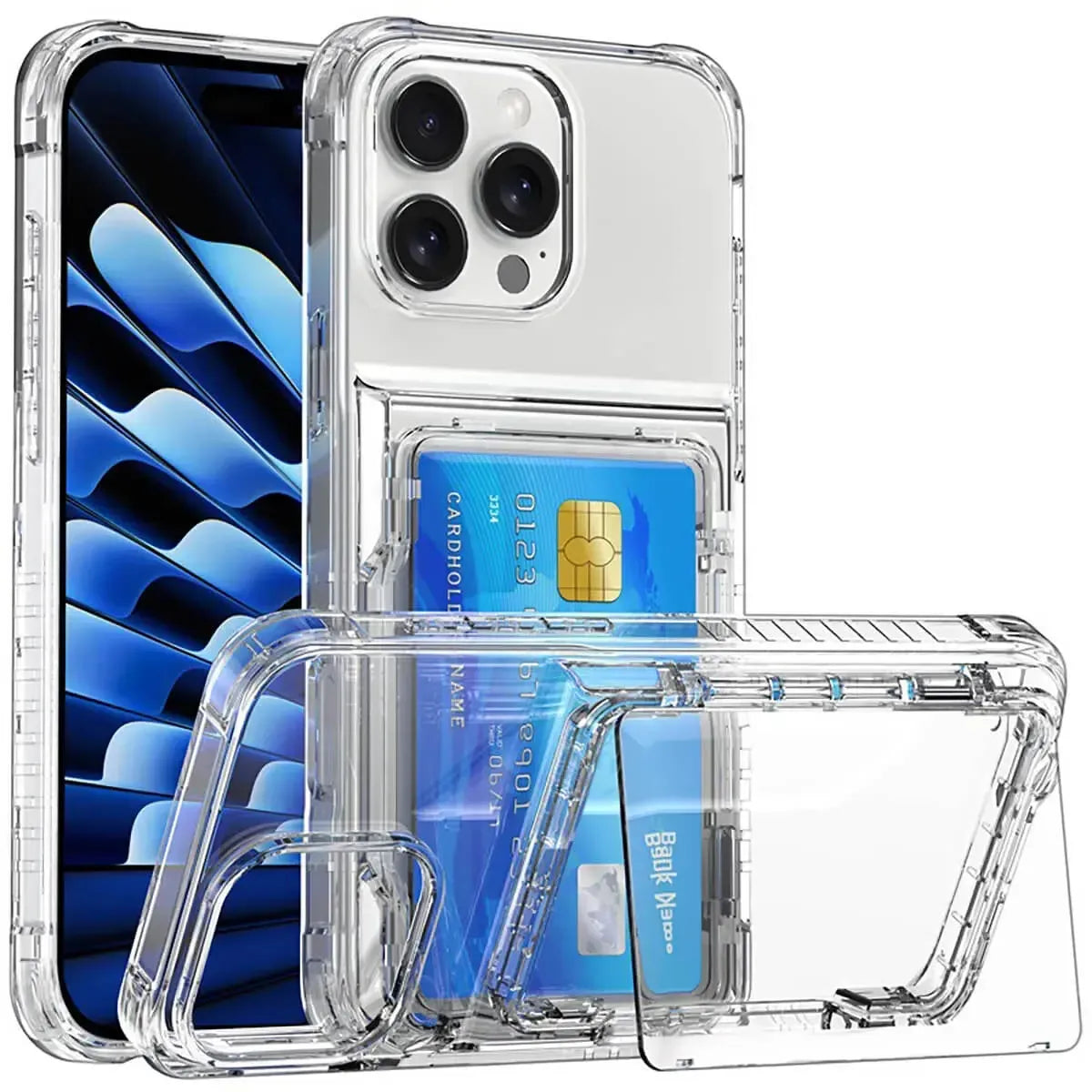 Buy Clear Magnetic Phone Case with Detachable Card Wallet – Holds 3 Cards, Shows Off Your Phone, at Caseles-iPhone 16 Pro Max, White