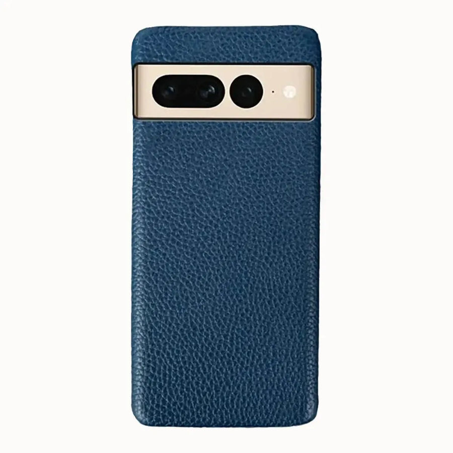Buy Genuine Leather Google Pixel Case, Shockproof Slim Protective Grain Leather Cover – GAEL at Caseles-Google Pixel 9 Pro, Blue