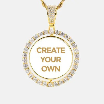 CUSTOM ROUND PHOTO PENDANT NECKLACE
