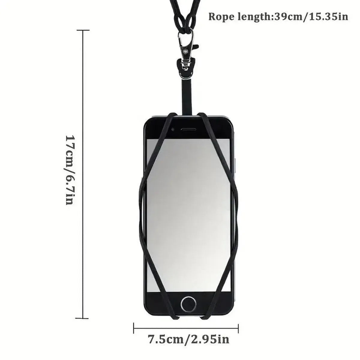 Buy Cell Phone Lanyard-Universal Neck PhoneHolder w/Card Pocket Neck Strap AccessoriesSmartphone - PHONE LANYARD at Caseles-Black,