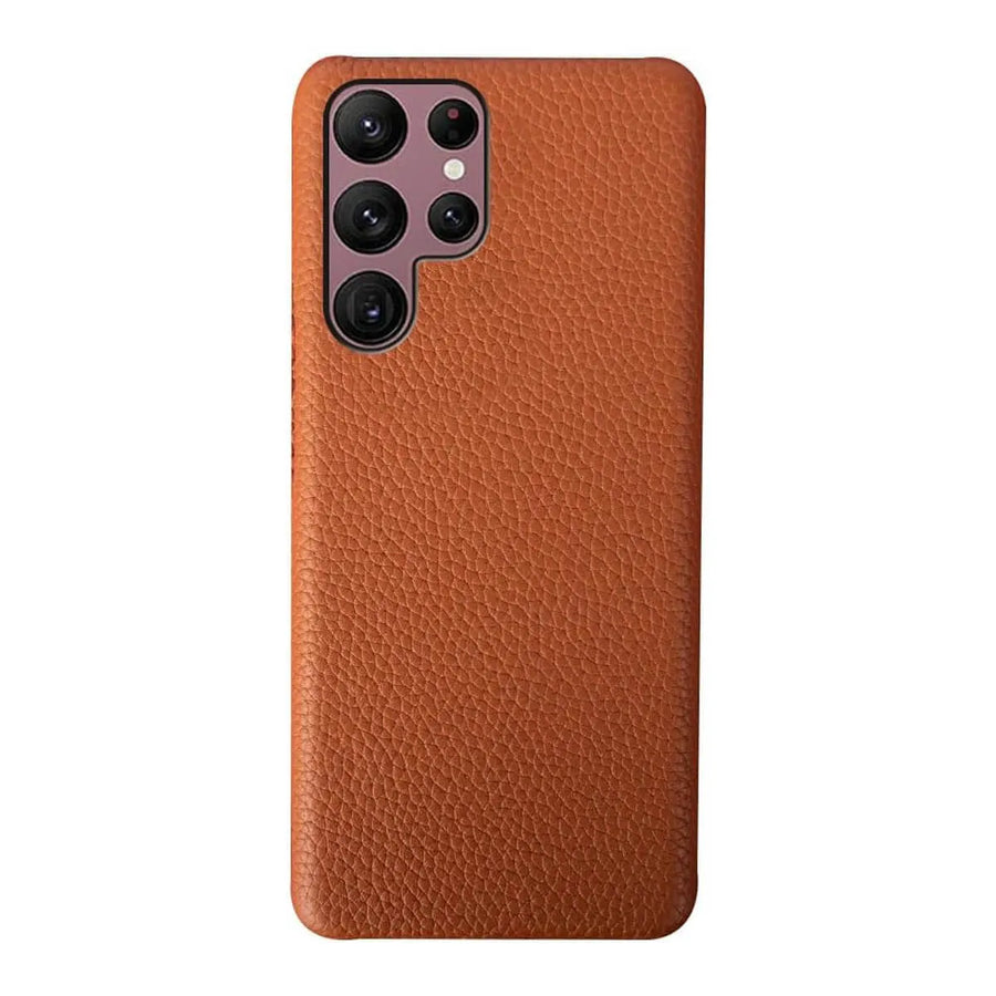Buy Genuine Leather Samsung Galaxy Case, Shockproof Slim Protective Grain Leather Cover - Silas at Caseles-Galaxy S25 Ultra, Bronze