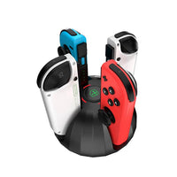 Buy 4-in-1 Charging Dock for Nintendo Switch & Switch OLED Joy-Con Controllers, Fast 10W Charger Station with Cable & LED Indicator - 4-IN-1 JOY-CON FAST CHARGING DOCK at Caseles-Black, 