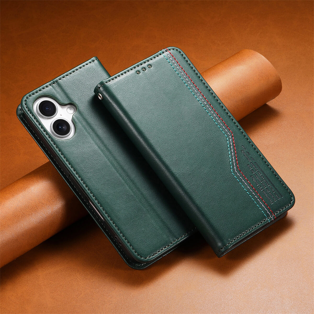 Buy Leather Flip Wallet Case for iPhone 17, Business Standard All-Round Protection, Mobile Phone Case with Stand Function and Magnetic Closure- ABEL at Caseles-iPhone 17 Pro Max, Black