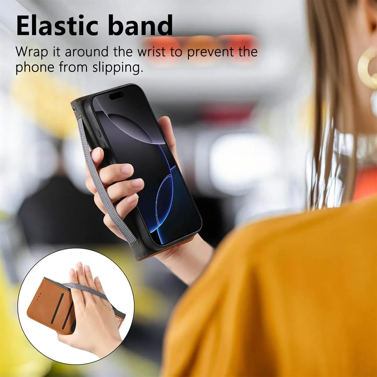 Buy Leather Flip Wallet Case for iPhone 17, Business Standard All-Round Protection, Mobile Phone Case with Stand Function and Magnetic Closure- ABEL at Caseles-iPhone 17 Pro Max, Black