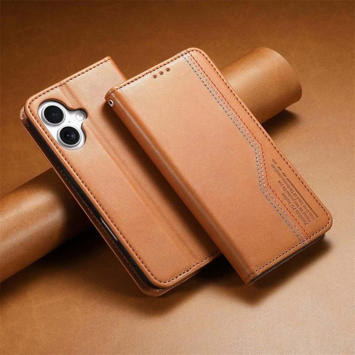 Buy Leather Flip Wallet Case for iPhone 17, Business Standard All-Round Protection, Mobile Phone Case with Stand Function and Magnetic Closure- ABEL at Caseles-iPhone 17 Pro Max, Black