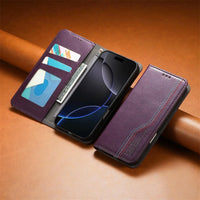 Buy Leather Flip Wallet Case for iPhone 17, Business Standard All-Round Protection, Mobile Phone Case with Stand Function and Magnetic Closure- ABEL at Caseles-iPhone 17 Pro Max, Black