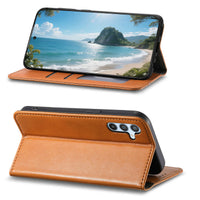 Buy Caseles Leather Flip Wallet Case for Galaxy S25, Business Standard All-Round Protection, Mobile Phone Case with Stand Function and Magnetic Closure,ABLE at Caseles-Samsung Galaxy S25 Ultra, Black