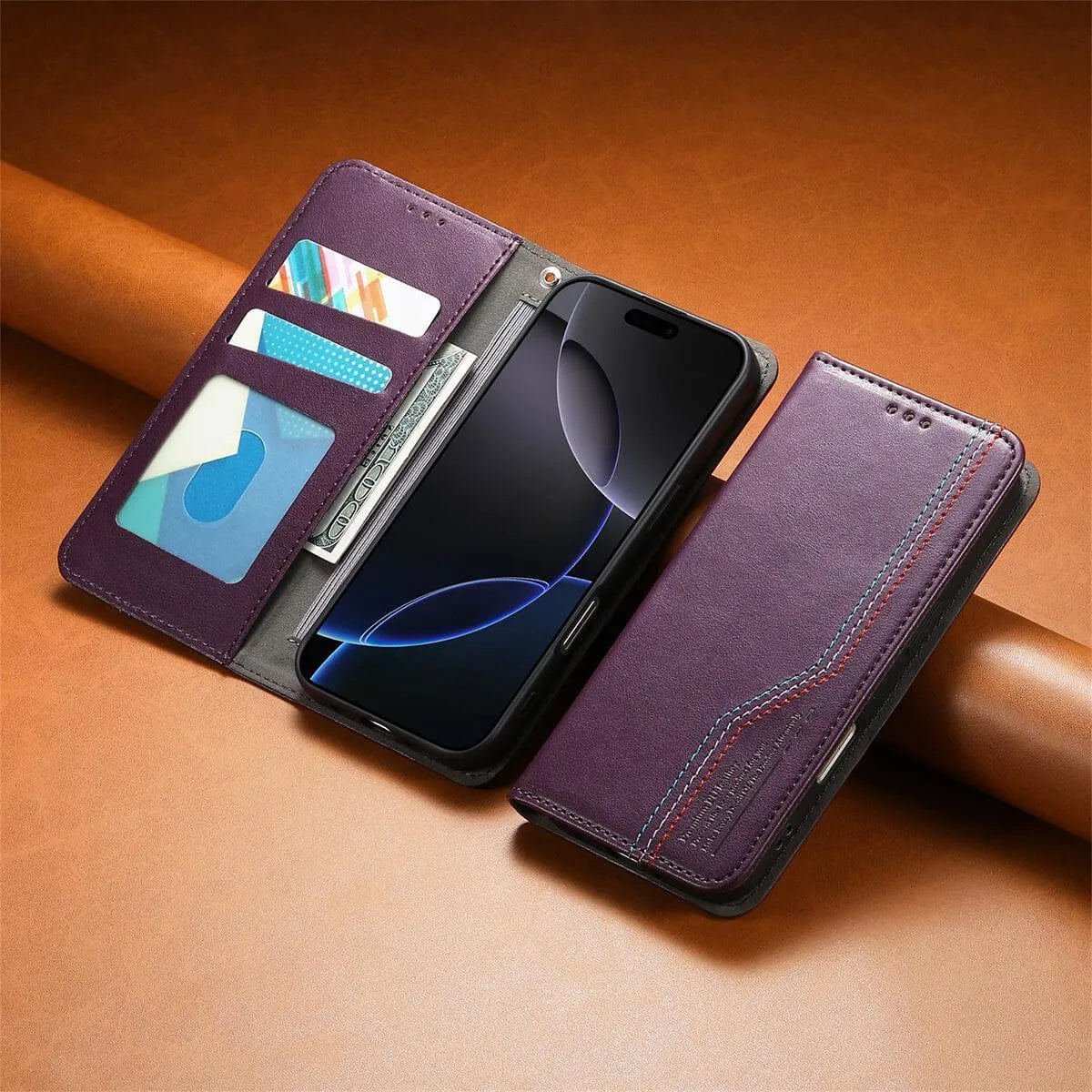 Buy Caseles Leather Flip Wallet Case for Galaxy S25, Business Standard All-Round Protection, Mobile Phone Case with Stand Function and Magnetic Closure,ABLE at Caseles-Samsung Galaxy S25 Ultra, Black