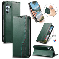 Buy Caseles Leather Flip Wallet Case for Galaxy S25, Business Standard All-Round Protection, Mobile Phone Case with Stand Function and Magnetic Closure,ABLE at Caseles-Samsung Galaxy S25 Ultra, Green
