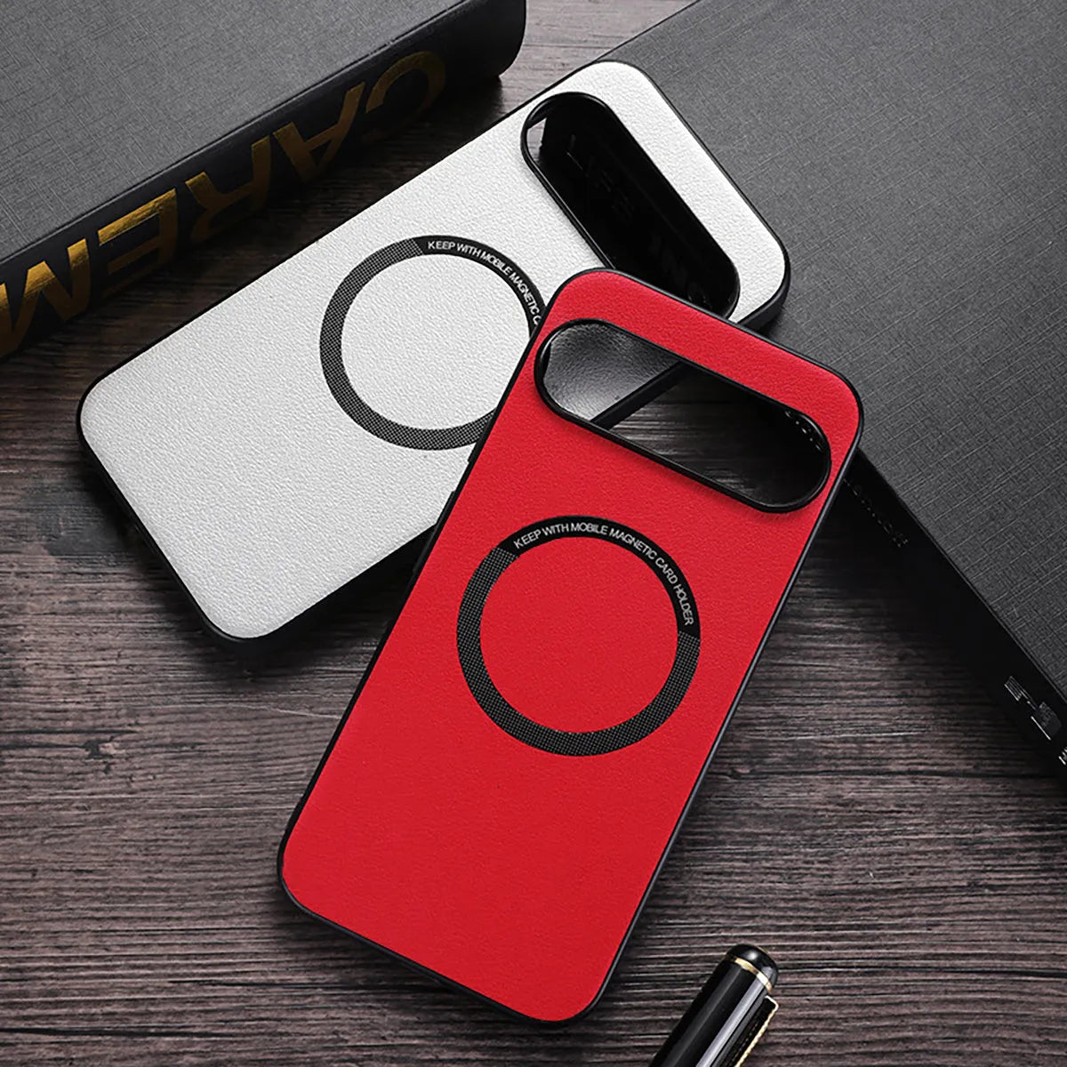 Buy Caseles Magnetic Litchi Leather Shockproof Case for Google Pixel – ADAM at Caseles-Google Pixel 9 Pro XL, Black