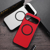 Buy Caseles Magnetic Litchi Leather Shockproof Case for Google Pixel – ADAM at Caseles-Google Pixel 9 Pro XL, Black
