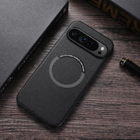Buy Caseles Magnetic Litchi Leather Shockproof Case for Google Pixel – ADAM at Caseles-Google Pixel 9 Pro XL, Black