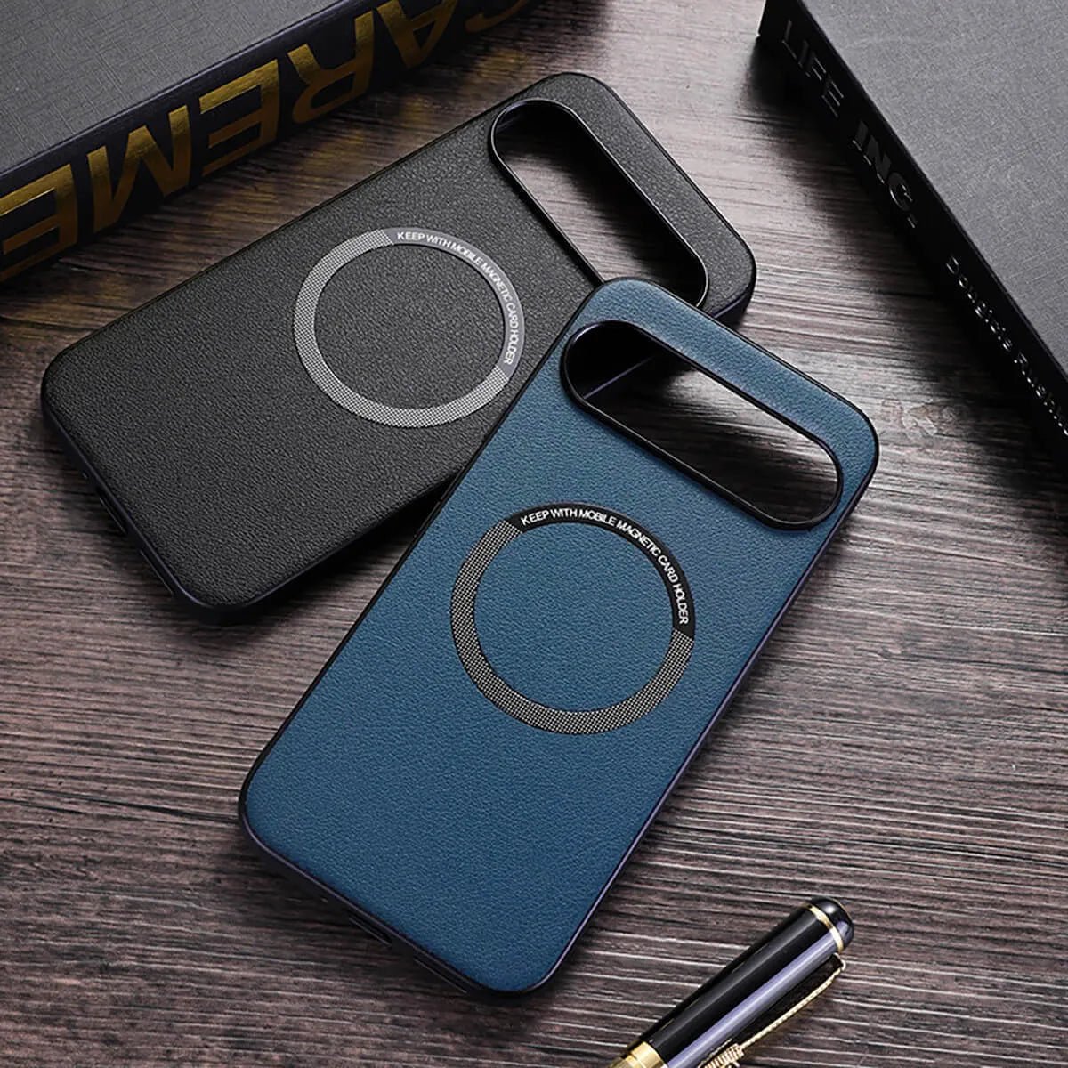 Buy Caseles Magnetic Litchi Leather Shockproof Case for Google Pixel – ADAM at Caseles-Google Pixel 9 Pro XL, Black