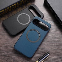 Buy Caseles Magnetic Litchi Leather Shockproof Case for Google Pixel – ADAM at Caseles-Google Pixel 9 Pro XL, Black