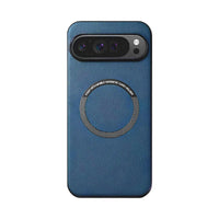 Buy Caseles Magnetic Litchi Leather Shockproof Case for Google Pixel – ADAM at Caseles-Google Pixel 9 Pro XL, Blue