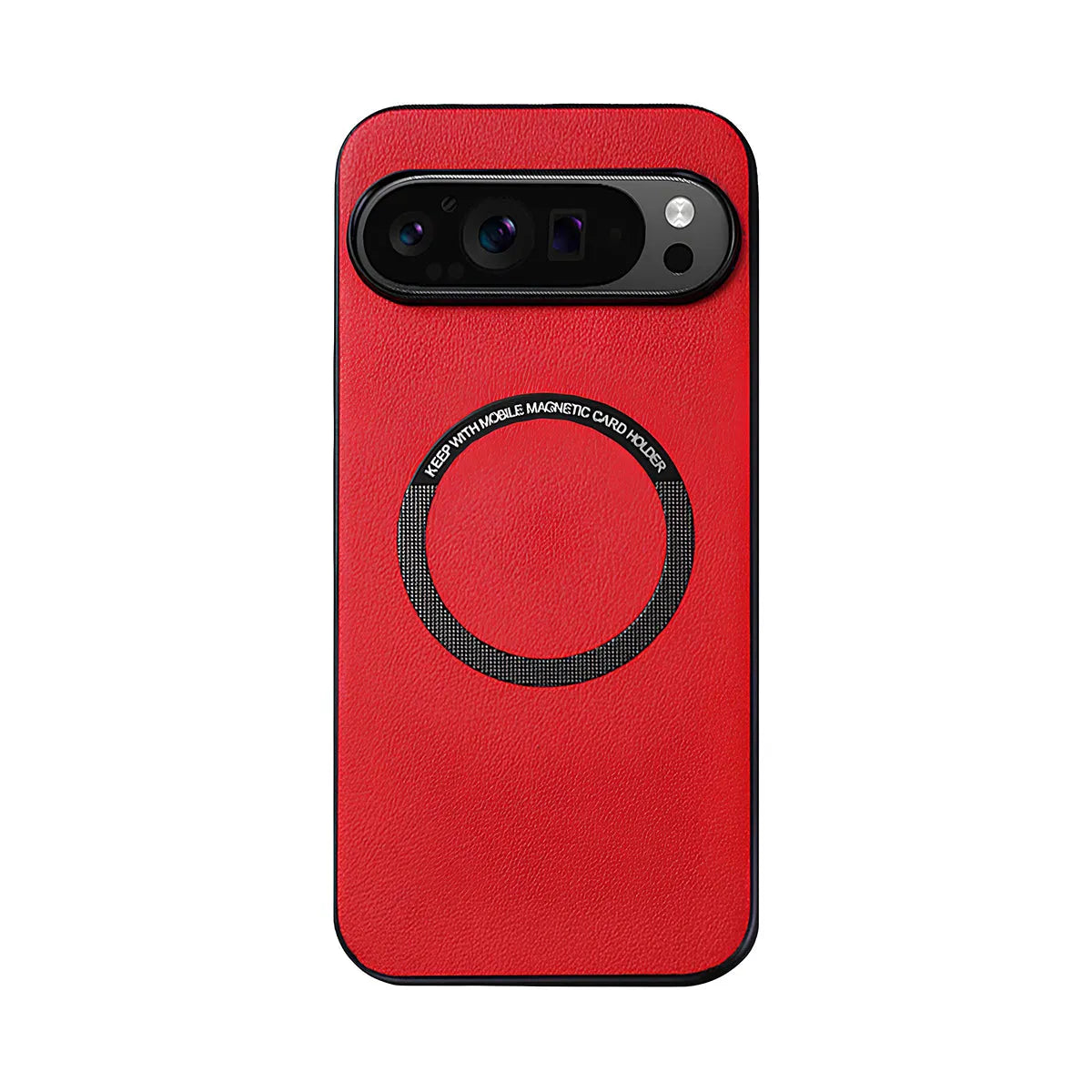 Buy Caseles Magnetic Litchi Leather Shockproof Case for Google Pixel – ADAM at Caseles-Google Pixel 9 Pro XL, Red