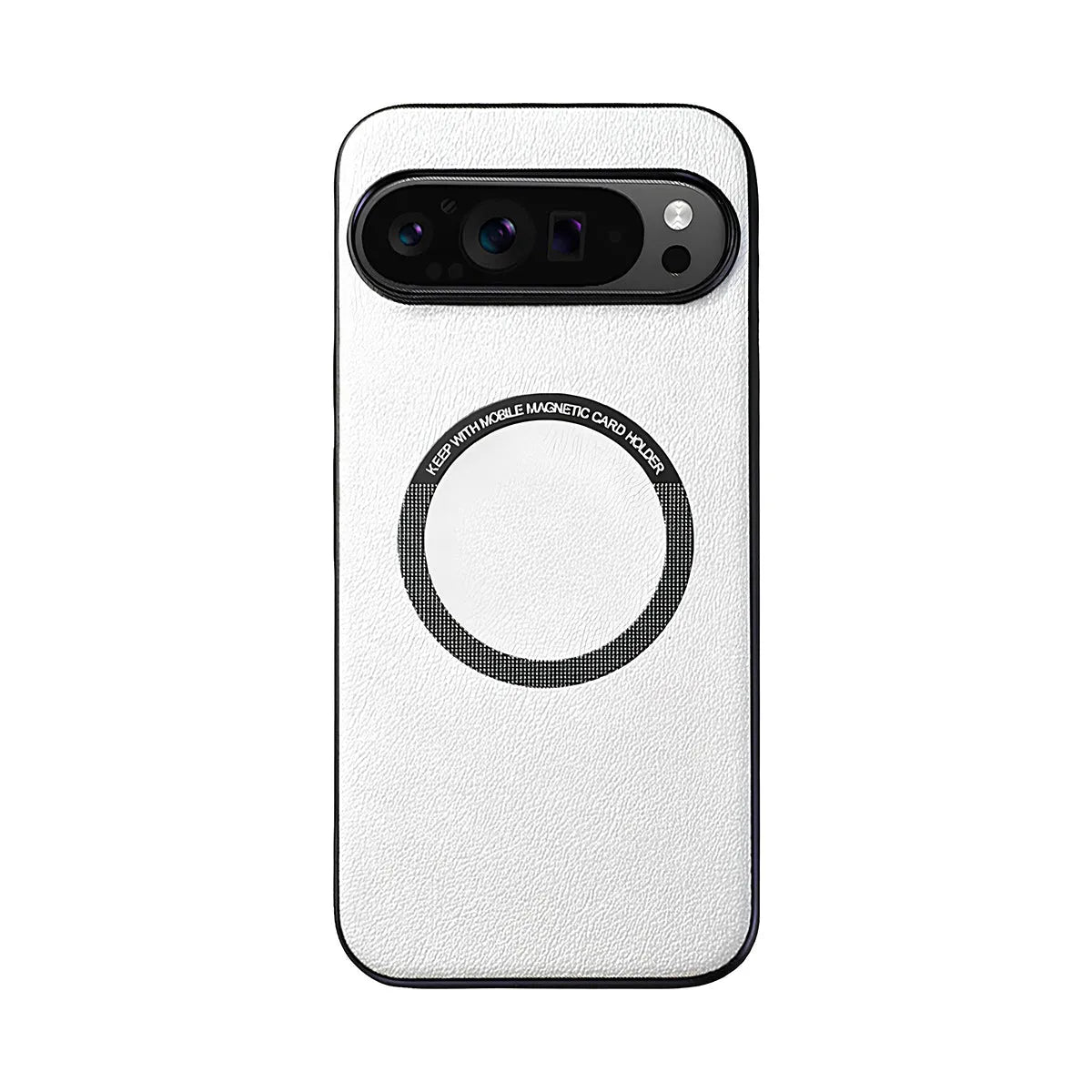 Buy Caseles Magnetic Litchi Leather Shockproof Case for Google Pixel – ADAM at Caseles-Google Pixel 9 Pro XL, White