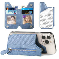 Buy Caseles Stick-On Phone Wallet Card Holder With Zipper Pouch For Cash & Coins - ADHESIVE PHONE WALLET CARD HOLDER at Caseles-Black, 