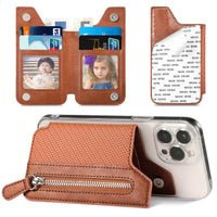 Buy Caseles Stick-On Phone Wallet Card Holder With Zipper Pouch For Cash & Coins - ADHESIVE PHONE WALLET CARD HOLDER at Caseles-Black, 