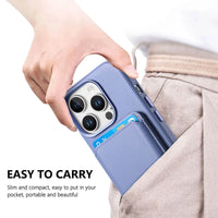 Caseles Full-Grain Leather iPhone Case with Card Holder, MagSafe Ready, Metal Buttons & Camera Bump Frame,Adrian at Caseles-iPhone 16 Pro Max, Andrew-Teal