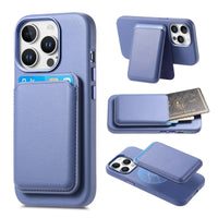 Caseles Full-Grain Leather iPhone Case with Card Holder, MagSafe Ready, Metal Buttons & Camera Bump Frame,Adrian at Caseles-iPhone 16 Pro Max, Light-Purple