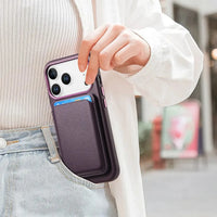 Caseles Full-Grain Leather iPhone Case with Card Holder, MagSafe Ready, Metal Buttons & Camera Bump Frame,Adrian at Caseles-iPhone 17 Pro Max, Black