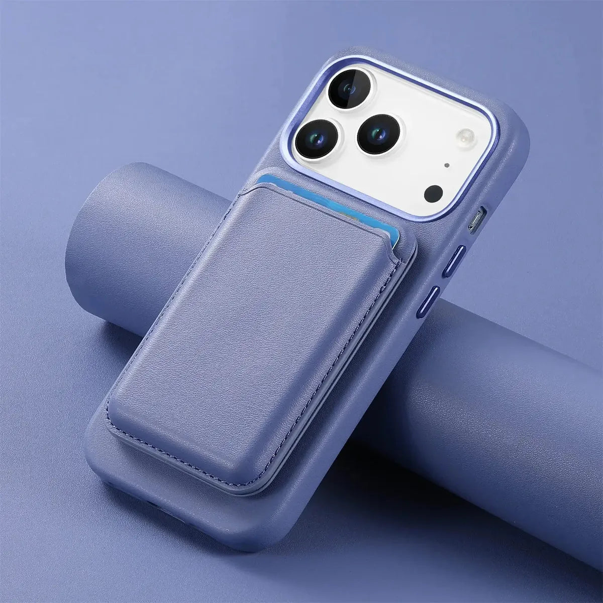 Caseles Full-Grain Leather iPhone Case with Card Holder, MagSafe Ready, Metal Buttons & Camera Bump Frame,Adrian at Caseles-iPhone 17 Pro Max, Black