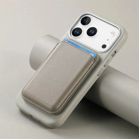 Caseles Full-Grain Leather iPhone Case with Card Holder, MagSafe Ready, Metal Buttons & Camera Bump Frame,Adrian at Caseles-iPhone 17 Pro Max, Black