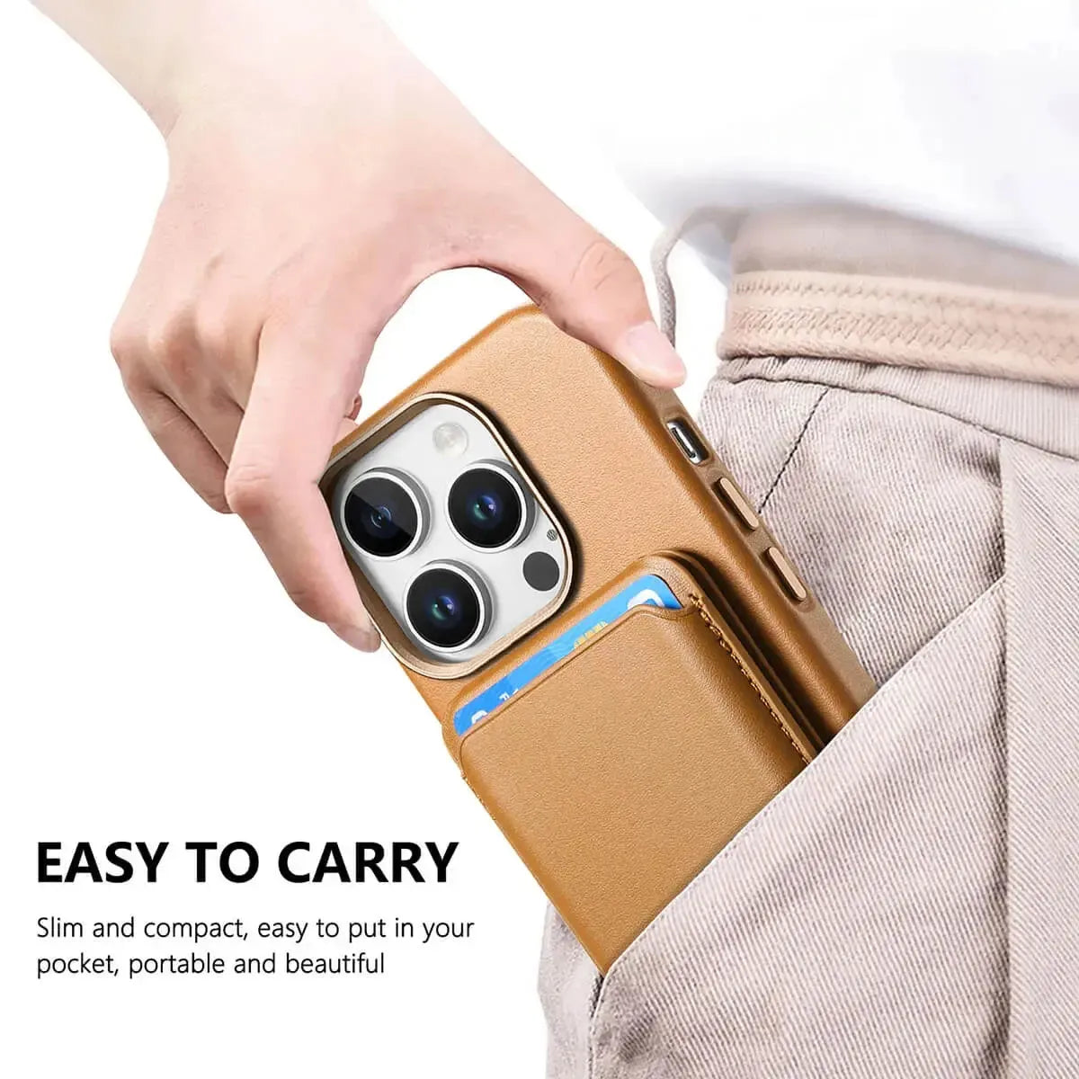 Caseles Full-Grain Leather iPhone Case with Card Holder, MagSafe Ready, Metal Buttons & Camera Bump Frame,Adrian at Caseles-iPhone 16 Pro Max, Andrew-Teal