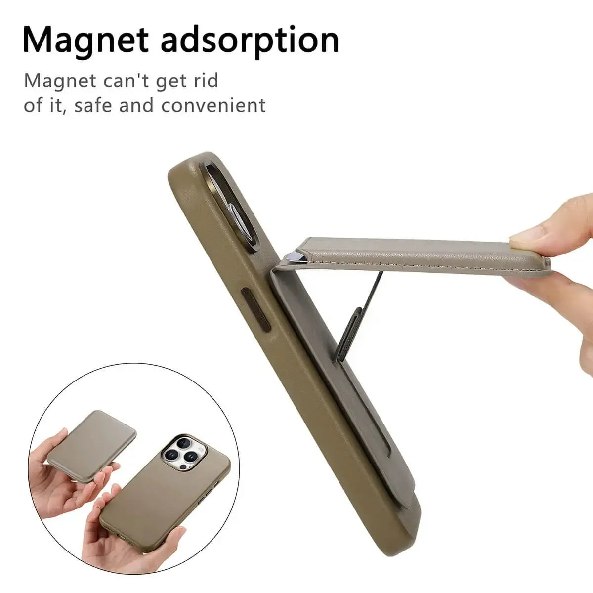 Caseles Full-Grain Leather iPhone Case with Card Holder, MagSafe Ready, Metal Buttons & Camera Bump Frame,Adrian at Caseles-iPhone 16 Pro Max, Andrew-Teal