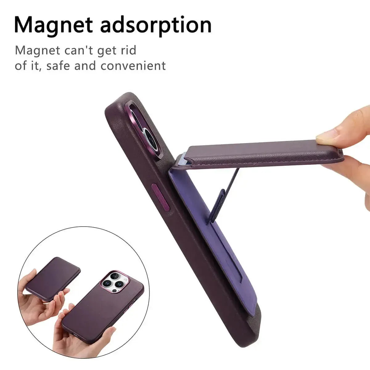 Caseles Full-Grain Leather iPhone Case with Card Holder, MagSafe Ready, Metal Buttons & Camera Bump Frame,Adrian at Caseles-iPhone 16 Pro Max, Andrew-Teal