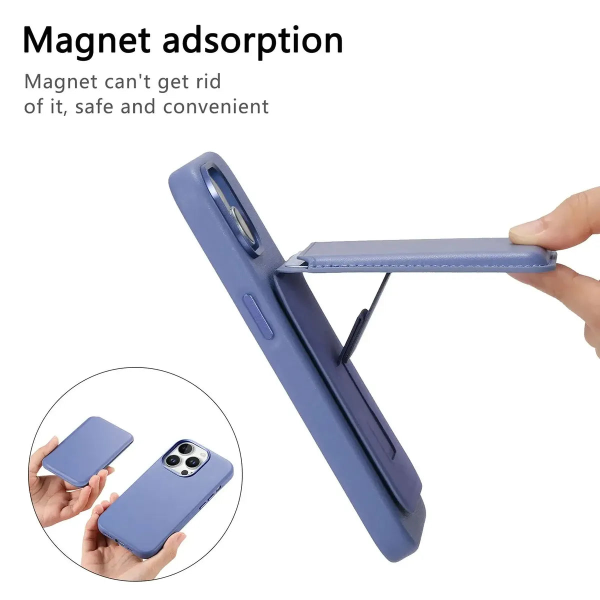 Caseles Full-Grain Leather iPhone Case with Card Holder, MagSafe Ready, Metal Buttons & Camera Bump Frame,Adrian at Caseles-iPhone 17 Pro Max, Black