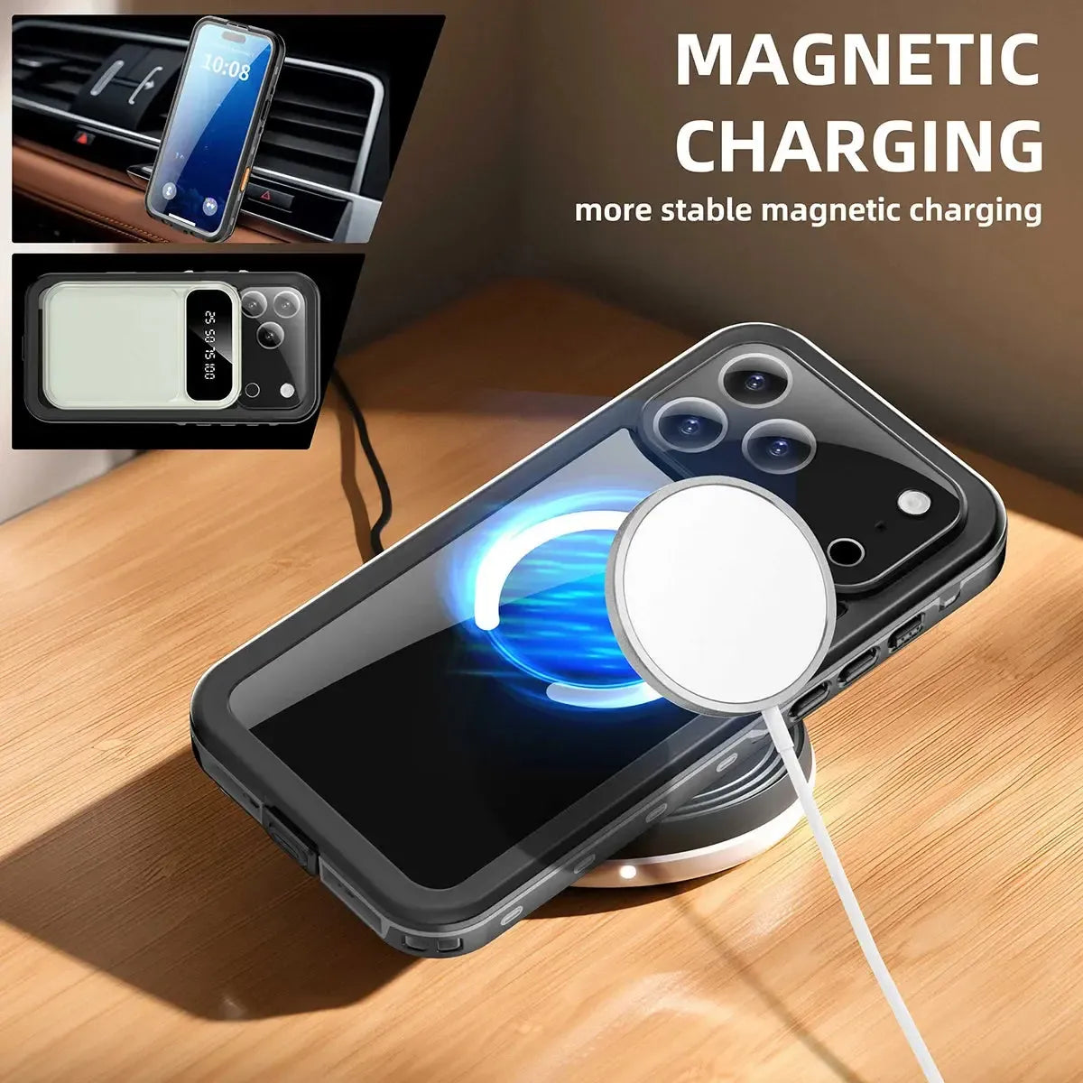Caseles IP68 Waterproof Phone Case, Support Magsafe, Built in Screen Protector, Full Body Heavy Duty Shockproof Case Caseles Caseles IP68 Waterproof Phone Case, Support Magsafe, Built in Screen Protector, Full Body Heavy Duty Shockproof Case Caseles
