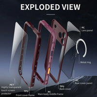 Buy IP68 Waterproof Phone Case, Support Magsafe, Built in Screen Protector, Full Body Heavy Duty Shockproof,Aiden at Caseles-iPhone 18 Pro Max, Burgundy