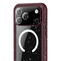 Buy IP68 Waterproof Phone Case, Support Magsafe, Built in Screen Protector, Full Body Heavy Duty Shockproof,Aiden at Caseles-iPhone 18 Pro Max, Burgundy