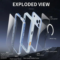 Buy IP68 Waterproof Phone Case, Support Magsafe, Built in Screen Protector, Full Body Heavy Duty Shockproof,Aiden at Caseles-iPhone 18 Pro Max, Lightblue