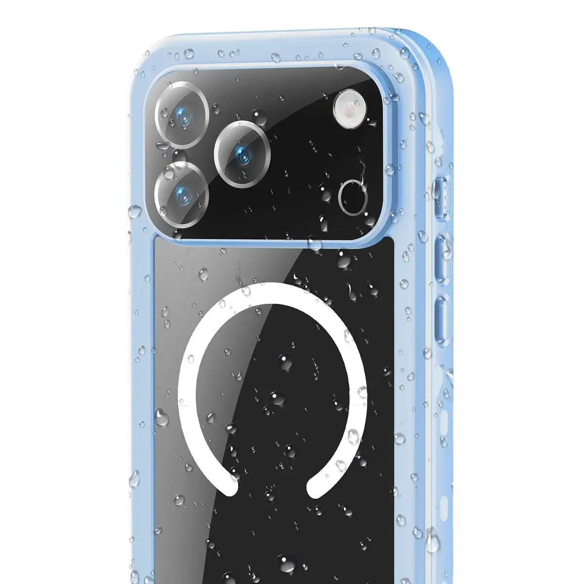 Buy IP68 Waterproof Phone Case, Support Magsafe, Built in Screen Protector, Full Body Heavy Duty Shockproof,Aiden at Caseles-iPhone 18 Pro Max, Lightblue