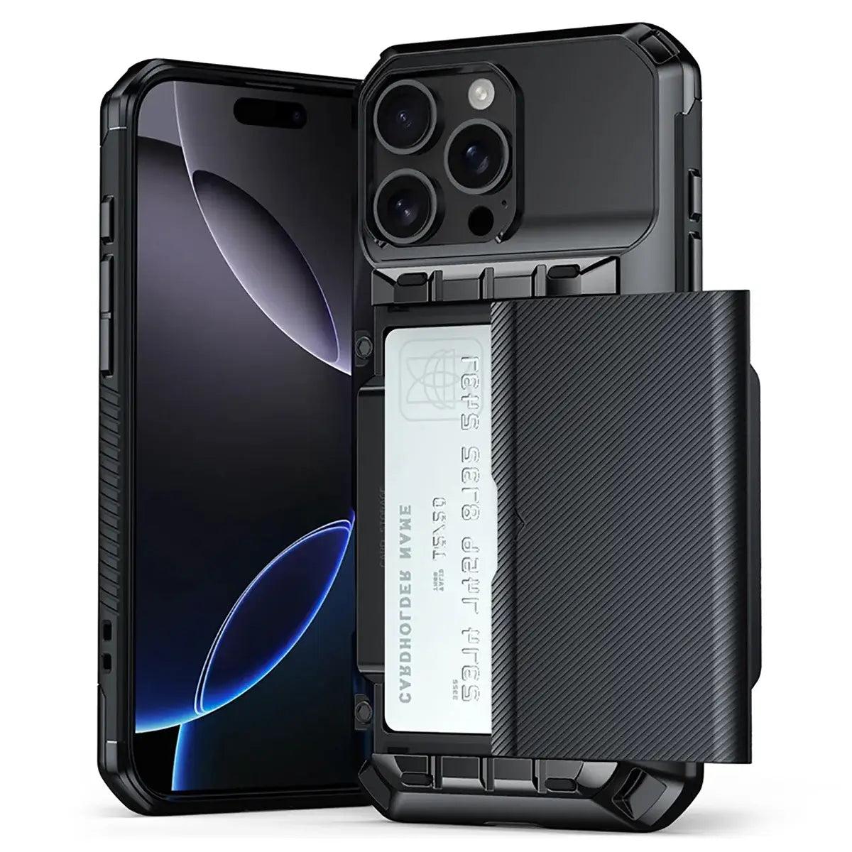 Buy RFID Blocking Wallet Case for iPhone with Kickstand, Military Drop Protection, 4-5 Card Holder & Privacy Screen Protector, All-in-1 Design, Alejandro at Caseles-iPhone 17 Pro Max, Style-1