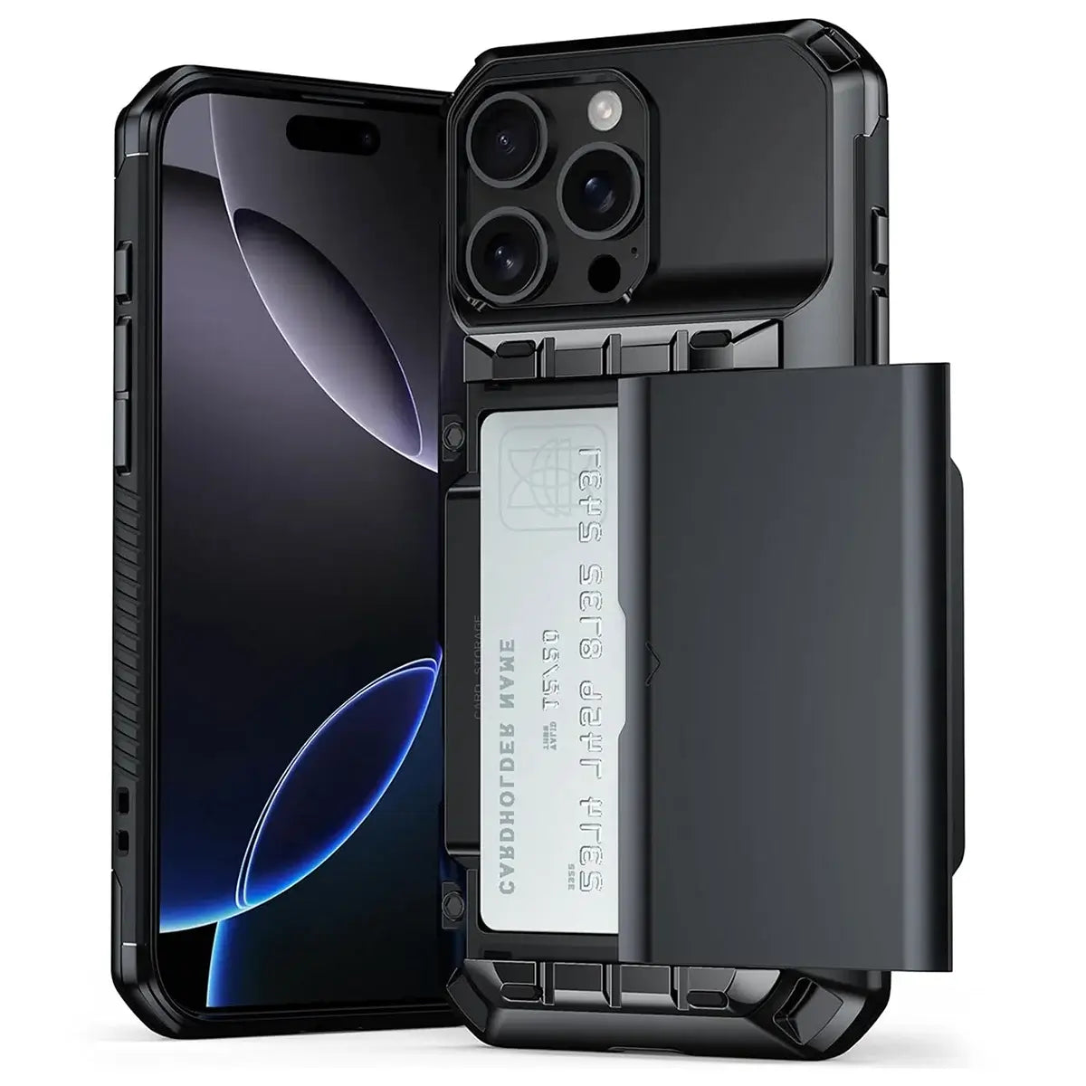 Buy RFID Blocking Wallet Case for iPhone with Kickstand, Military Drop Protection, 4-5 Card Holder & Privacy Screen Protector, All-in-1 Design, Alejandro at Caseles-iPhone 17 Pro Max, Style-1