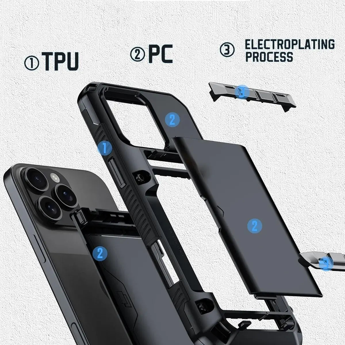 Buy RFID Blocking Wallet Case for iPhone with Kickstand, Military Drop Protection, 4-5 Card Holder & Privacy Screen Protector, All-in-1 Design, Alejandro at Caseles-iPhone 17 Pro Max, Style-1