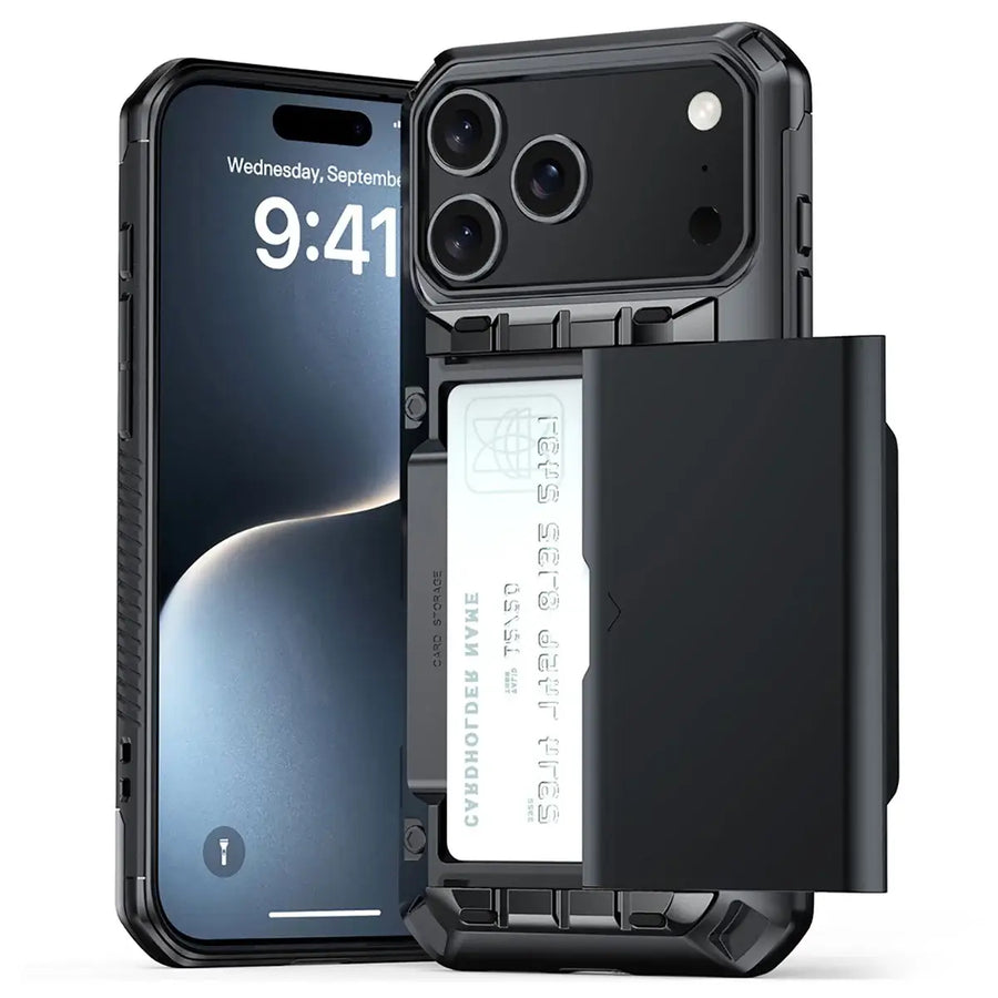 Buy RFID Blocking Wallet Case for iPhone with Kickstand, Military Drop Protection, 4-5 Card Holder & Privacy Screen Protector, All-in-1 Design, Alejandro at Caseles-iPhone 17 Pro Max, Style-1