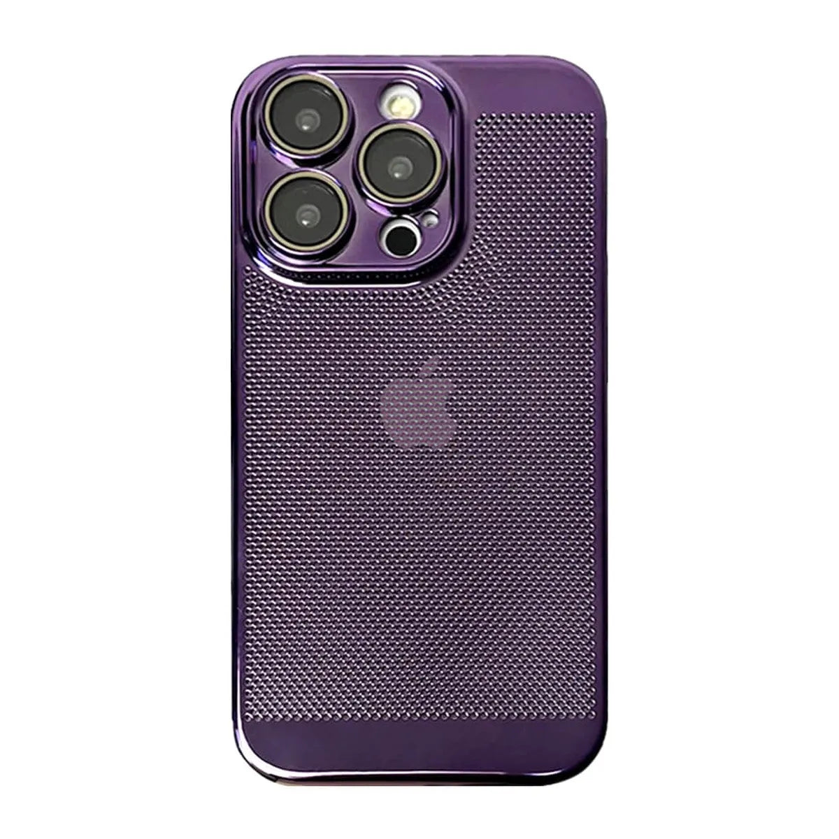 Buy Plating Breathable Heat Dissipation Mesh Cooling Case for iPhone - Alexander at Caseles-iPhone 16 Pro Max, Purple