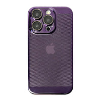 Buy Plating Breathable Heat Dissipation Mesh Cooling Case for iPhone - Alexander at Caseles-iPhone 16 Pro Max, Purple