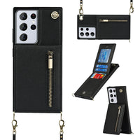 Buy Crossbody Wallet Phone Case, 5 Card Slots, Premium Leather, Kickstand Shockproof Case, Alima at Caseles-Samsung Galaxy S25 Ultra, Alina-Black