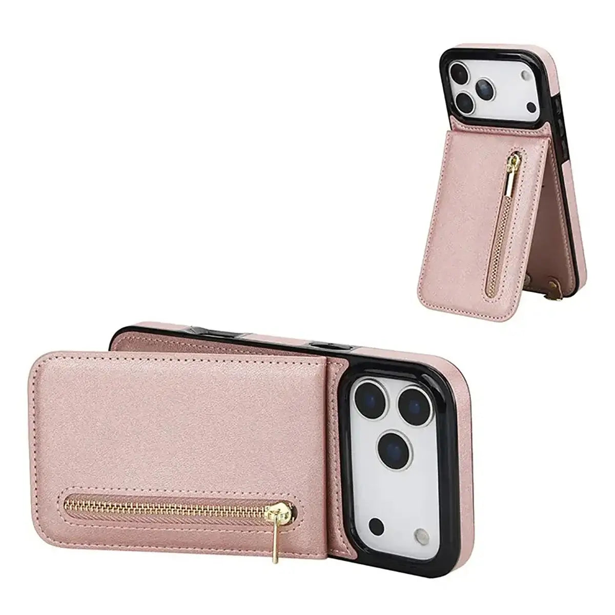 Buy Crossbody Wallet Phone Case, 5 Card Slots, Premium Leather, Kickstand Shockproof Case, Alina at Caseles-iPhone 17 Pro Max, Alina-Black