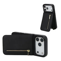 Buy Crossbody Wallet Phone Case, 5 Card Slots, Premium Leather, Kickstand Shockproof Case, Alina at Caseles-iPhone 17 Pro Max, Alina-Black