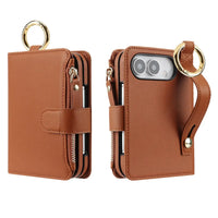 Buy Crossbody Wallet Case with Card Slots, Zipper Pocket & RFID Protection for iPhone Duo - CALLA at Caseles-iPhone Duo, Bronze