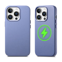 Buy Full-Grain Leather iPhone Case, MagSafe Ready, Metal Buttons & Camera Bump Frame,Andrew at Caseles-iPhone 16 Pro Max, Andrew-Light Purple